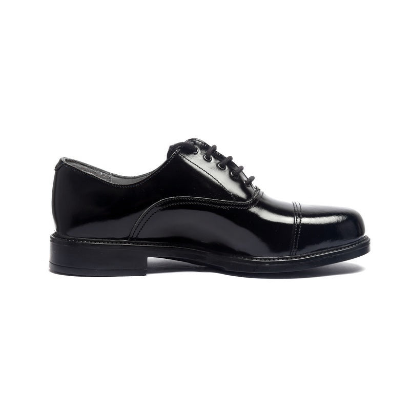 Ace Oxford 1263 Officer Shoes by Umoja – Black Shiny Finish (OB)