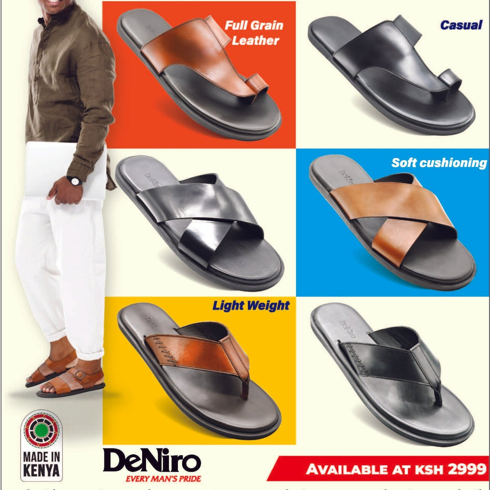 Step into Style with the New Deniro Collection Leather Sandals - Umoja Africa Kenya