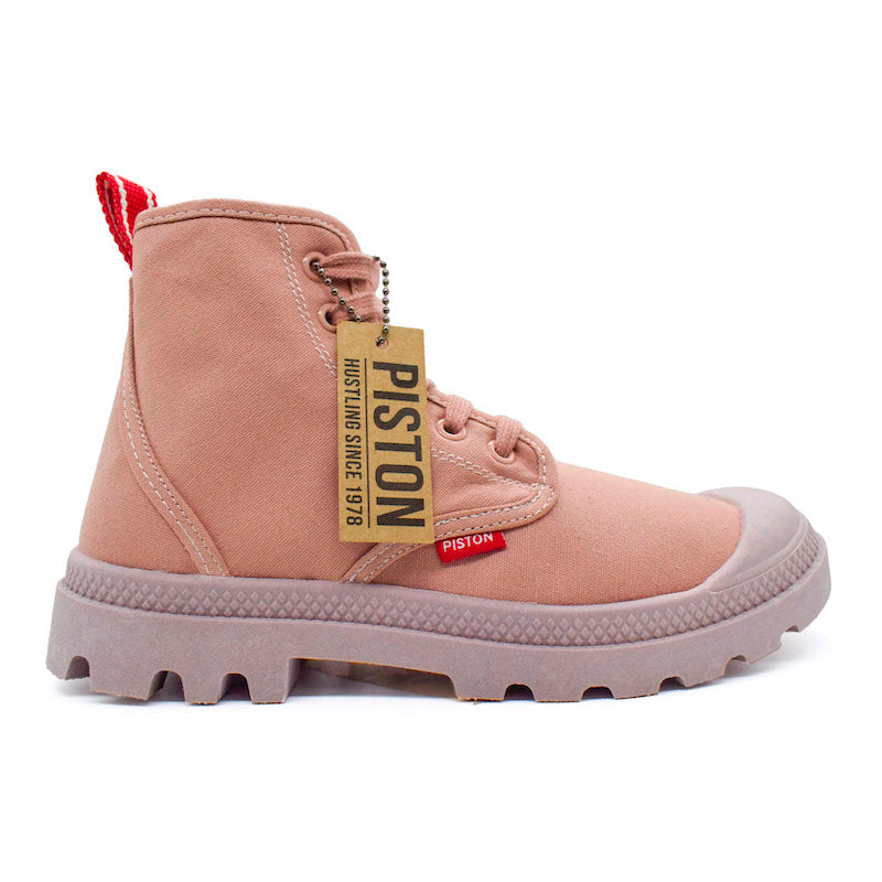 Piston Ladies Mauve Canvas Shoes - Mauve Sole