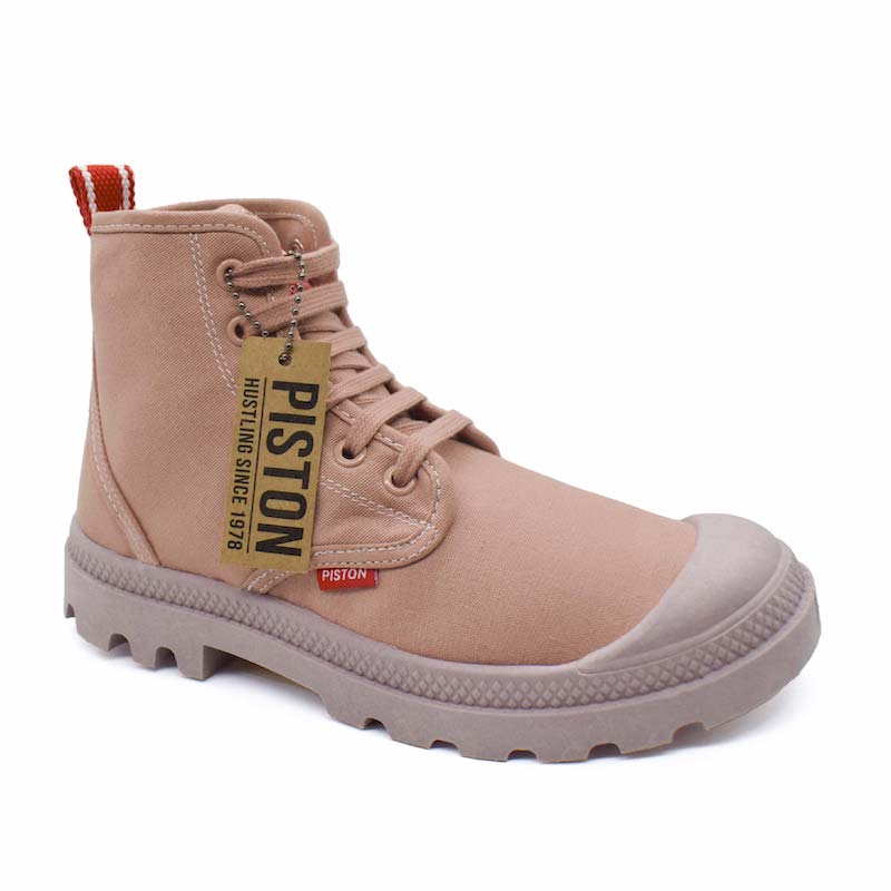 Piston Ladies Mauve Canvas Shoes - Mauve Sole