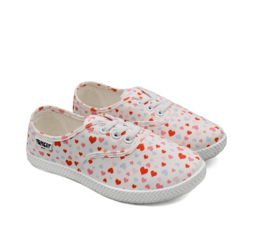 Tomcat Hearts Canvas Shoes - White