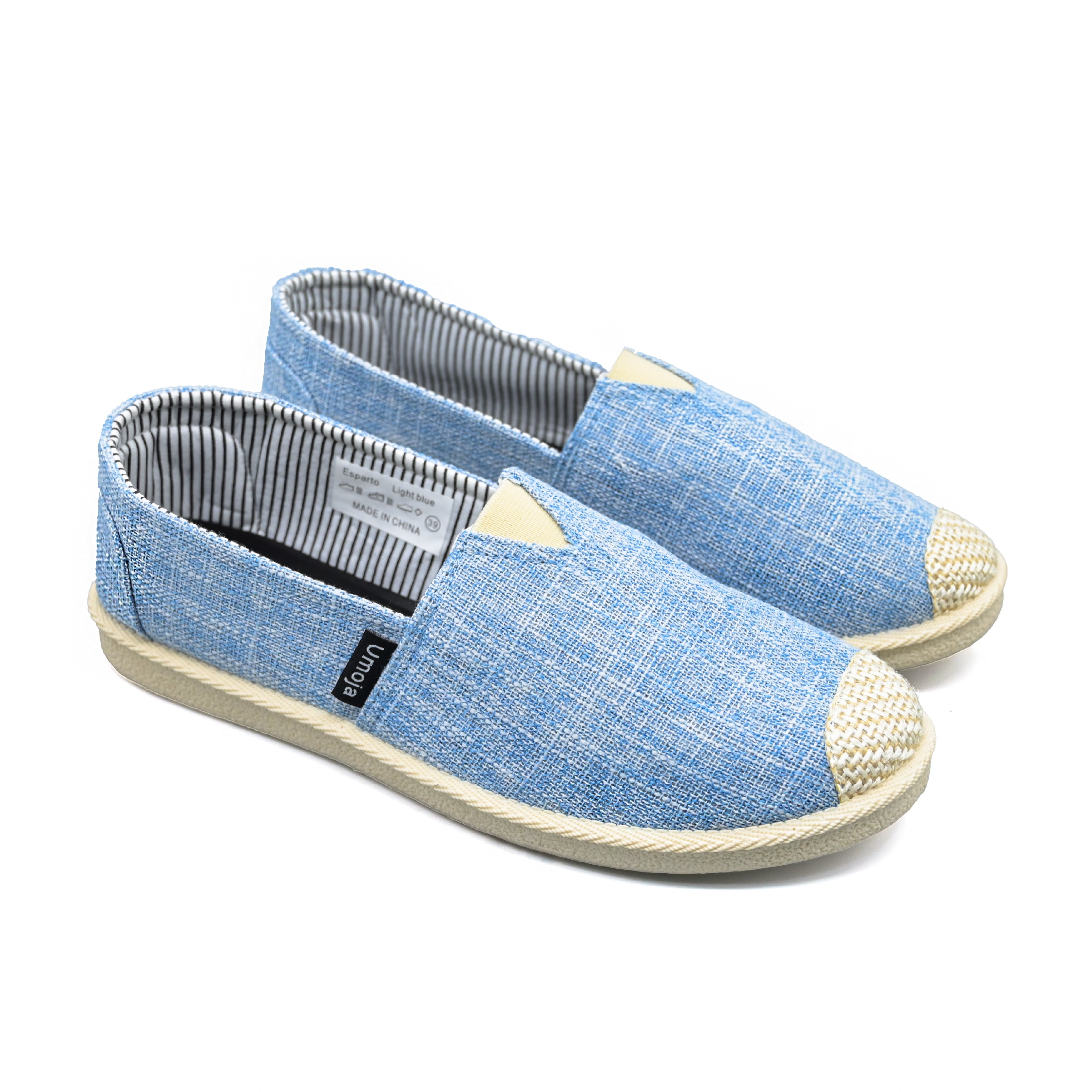 Esparto Ladies Casual Slip-Ons - Light Blue