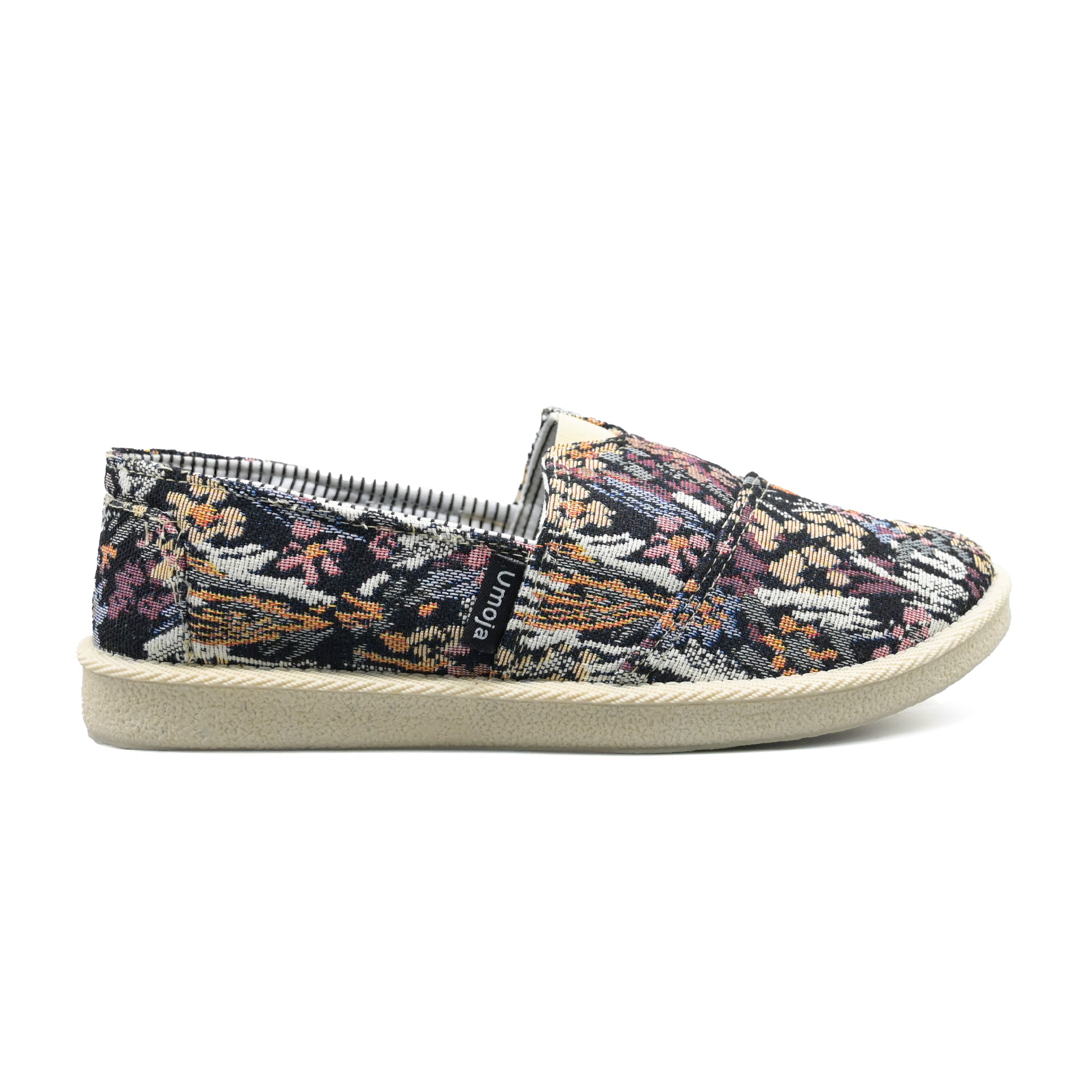 Esparto Ladies Casual Slip-Ons - Mix Black