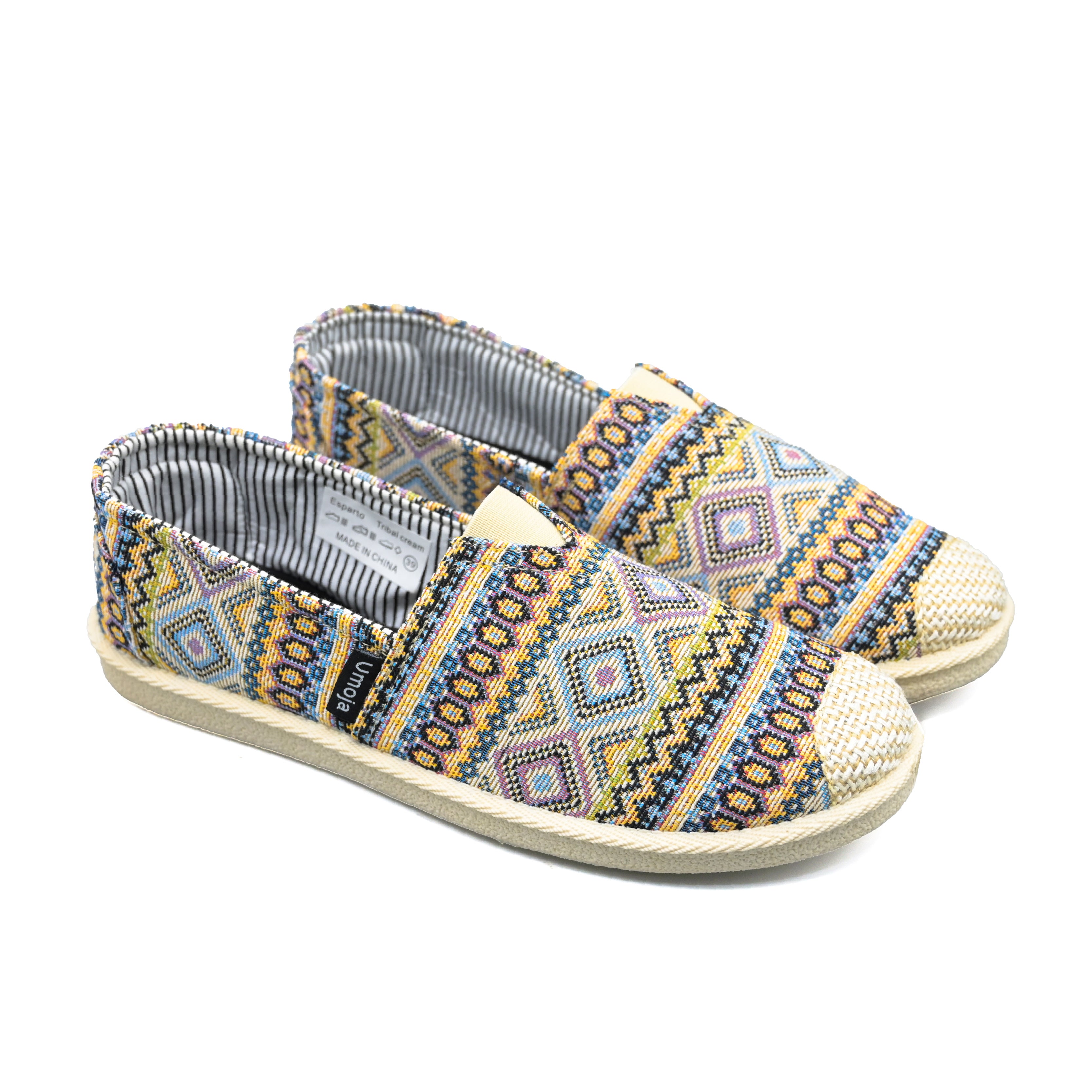 Esparto Ladies Casual Slip-Ons - Tribal Cream