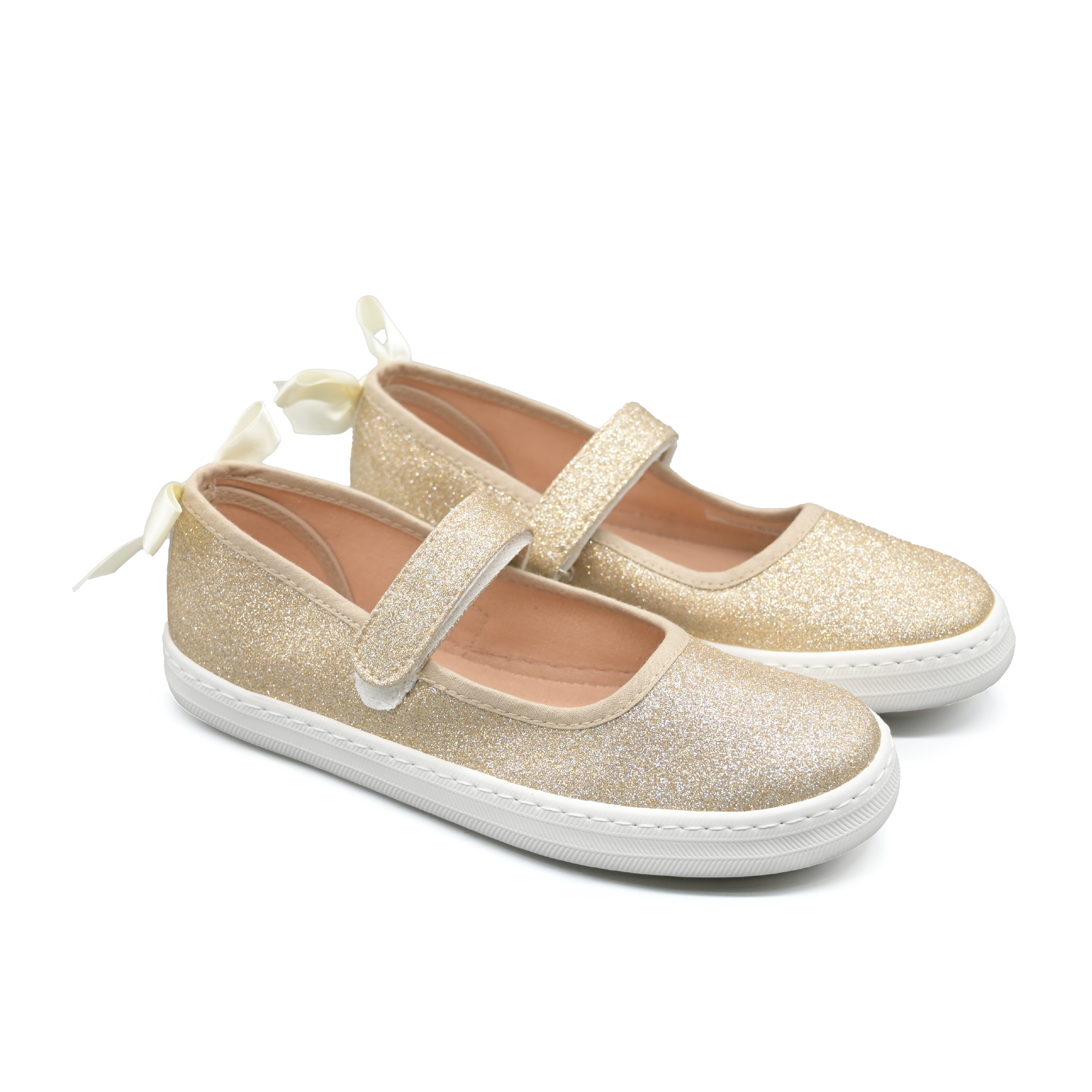 Umoja Helen Girls’ Glitter Mary Jane Dress Shoes - Golden