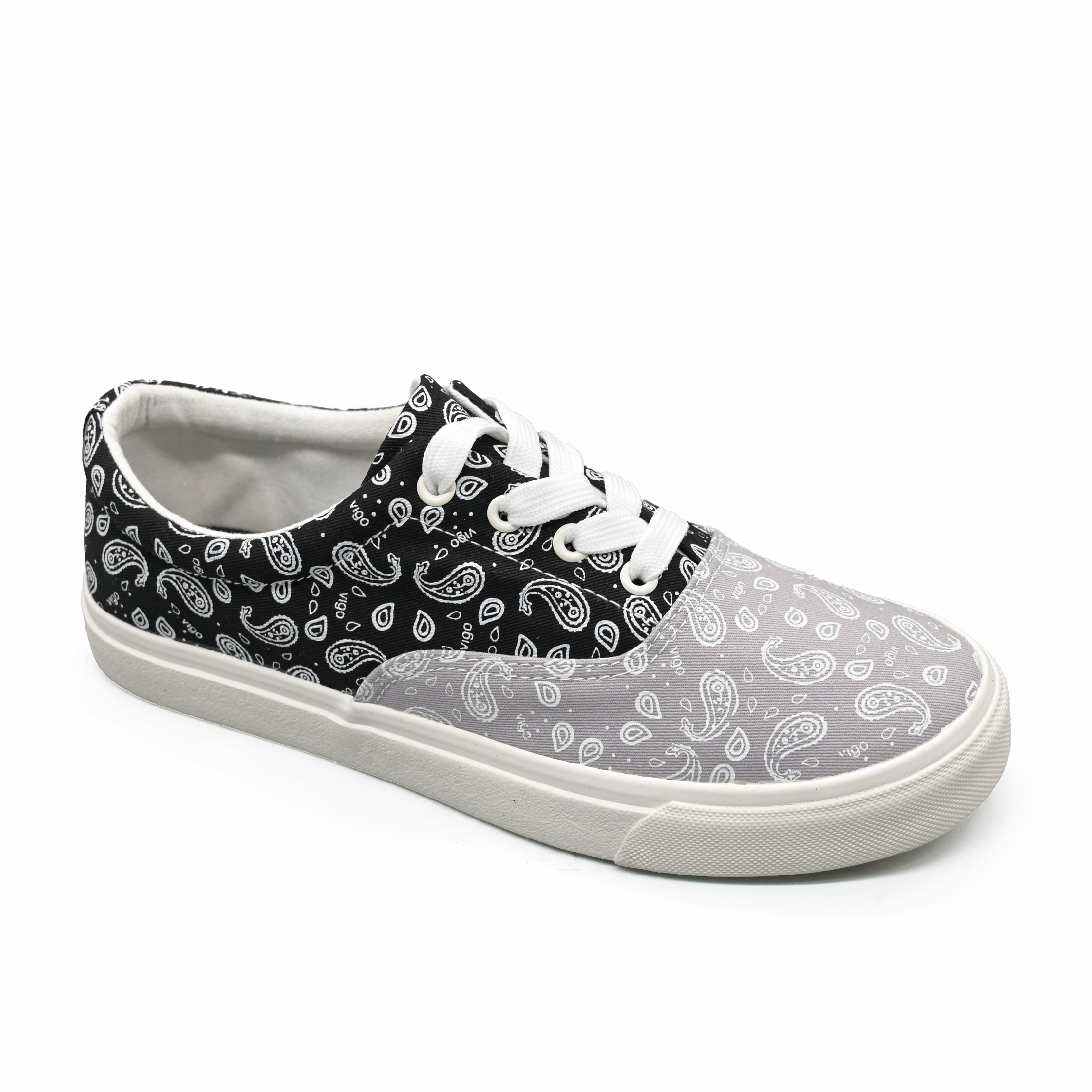 Vigo Luca Men’s Casual Lace-Up Shoes - Grey/Black
