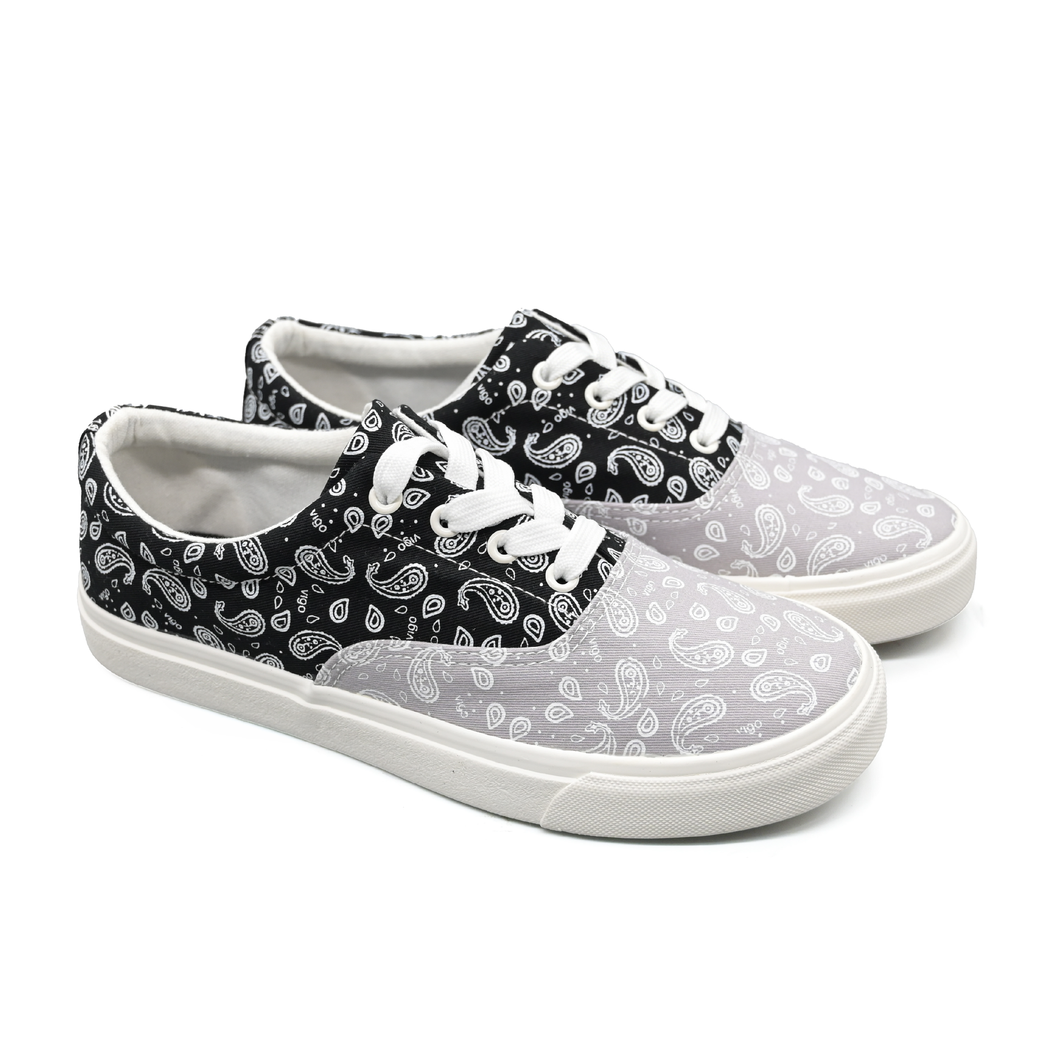 Vigo Luca Men’s Casual Lace-Up Shoes - Grey/Black