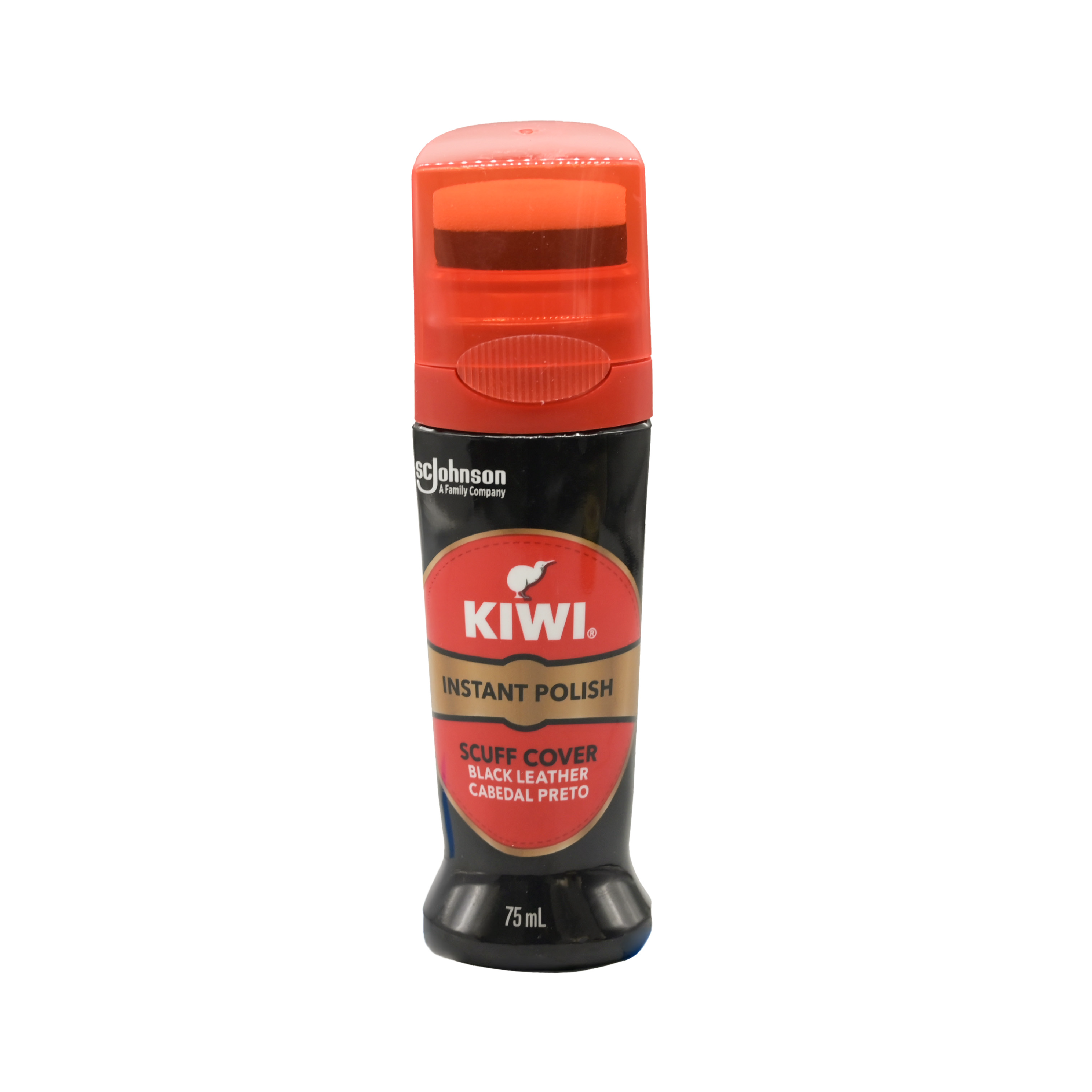 KIWI INSTANT POLISH BLACK LEATHER SCUFF COVER – 75ml