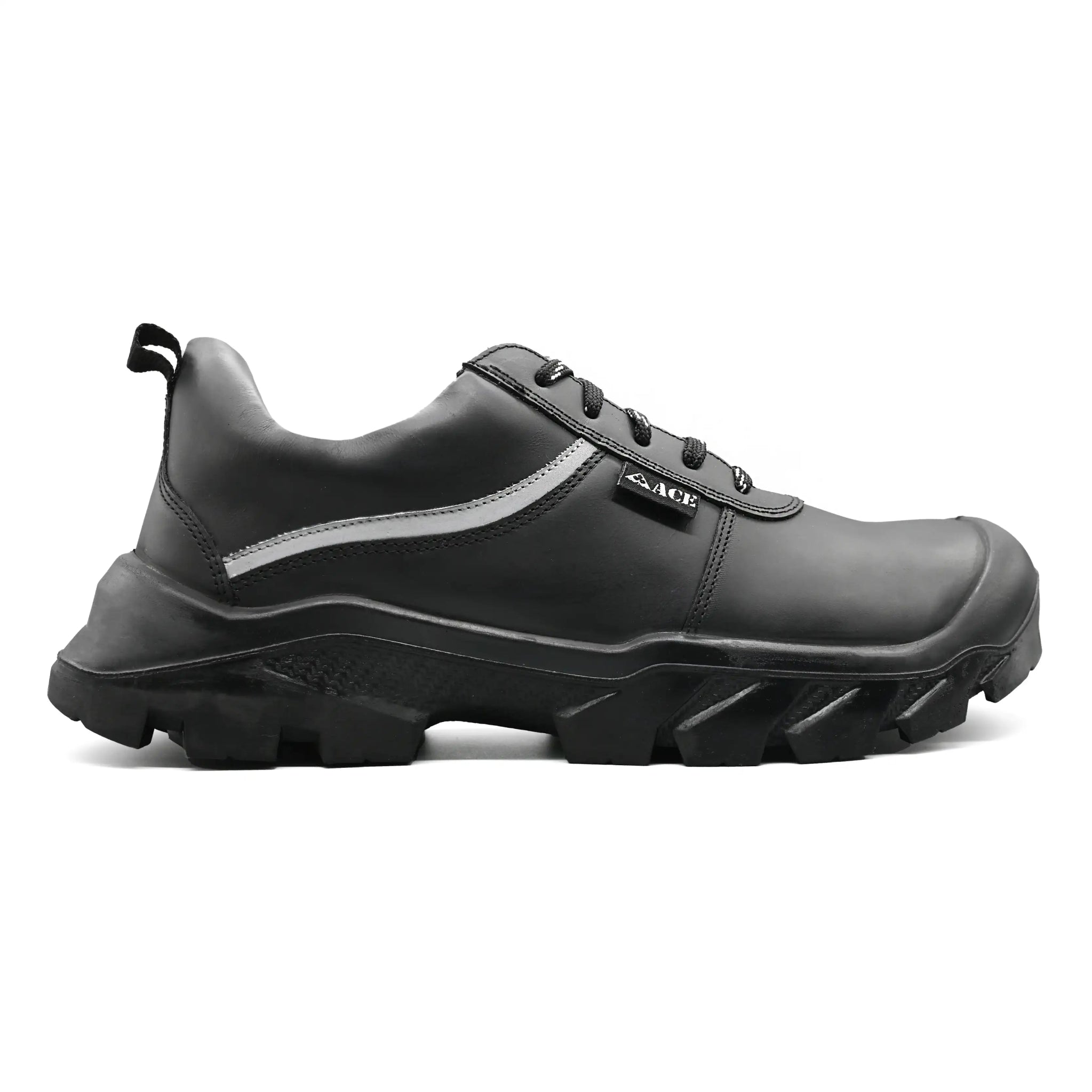 Ace Alpha Safety Shoes by Umoja – black steel toe 