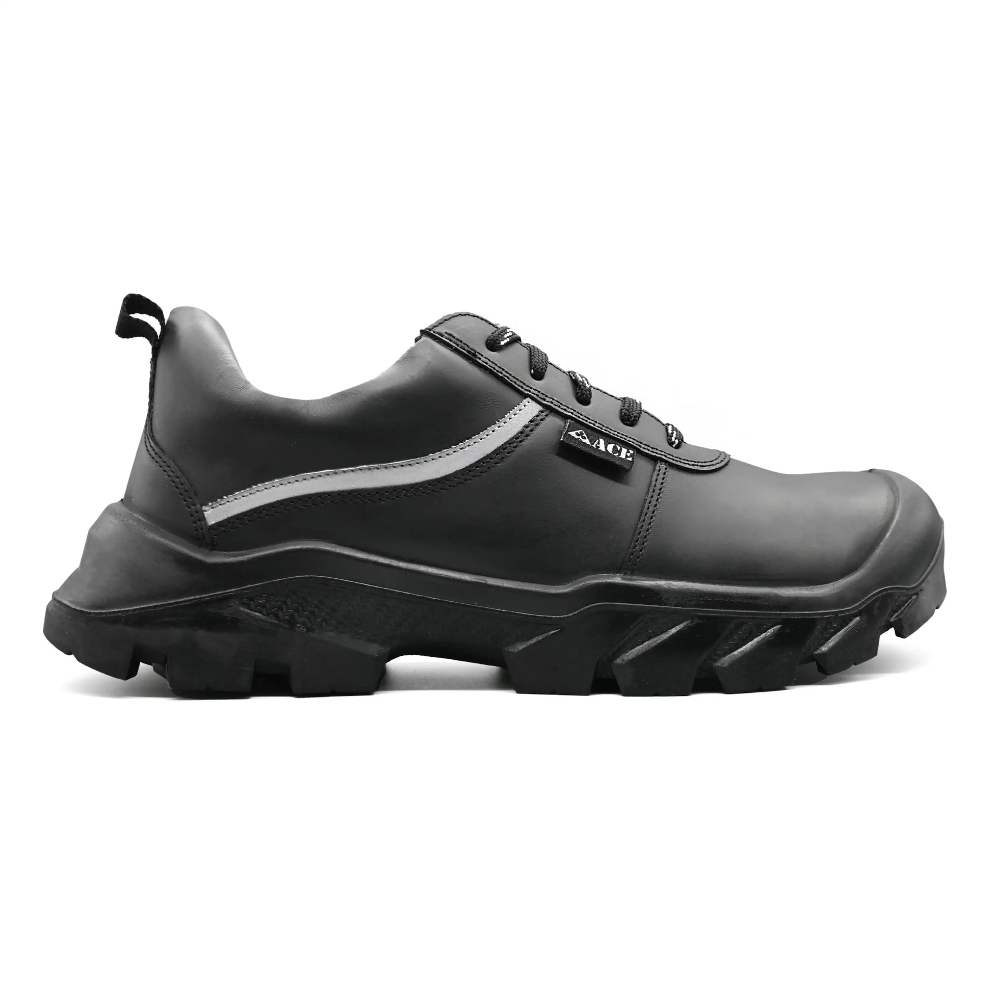 Ace Alpha Safety Shoes by Umoja – black steel toe 