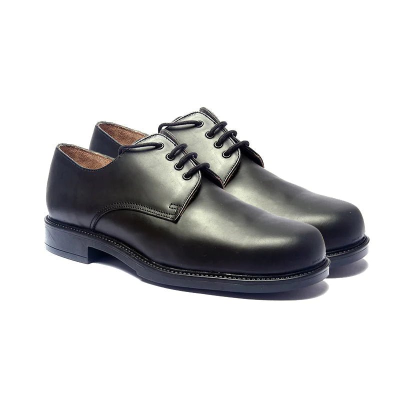 Ace Derby 1262 Officer Shoes (Matt) - Black - Umoja Africa