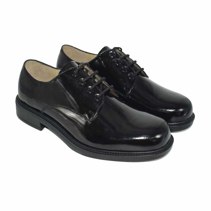 Ace Derby 1262 Officer Shoes (Shiny) - Black - Umoja Africa
