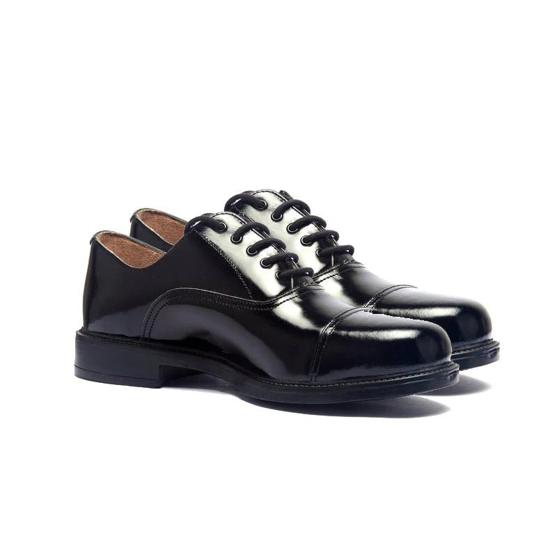 Ace Oxford 1263 Officer Shoes (Shiny) - Black - Umoja Africa
