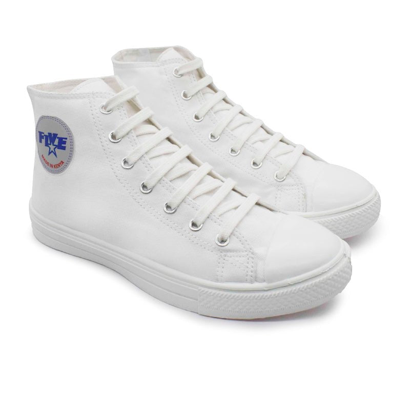 
                      
                        Amka Hi-Cut Canvas Shoes - White - Umoja Africa
                      
                    