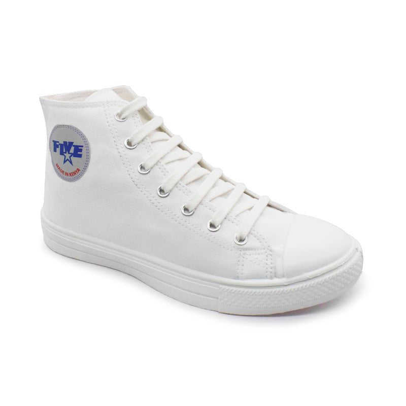 
                      
                        Amka Hi-Cut Canvas Shoes - White - Umoja Africa
                      
                    