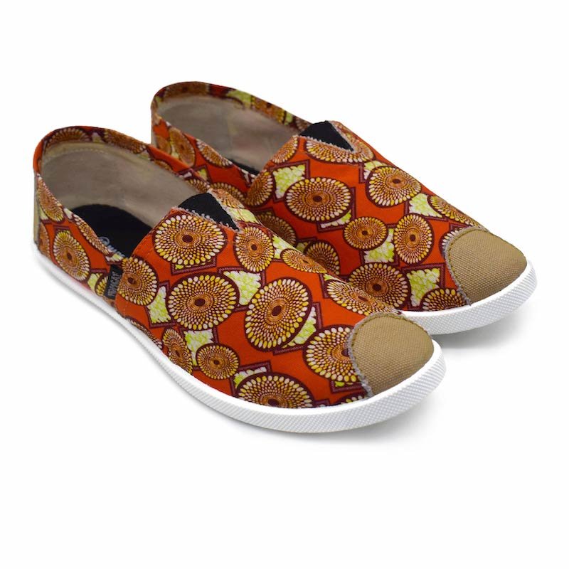 Emmy Chapisha Canvas Shoes - Multi Brick Red - Umoja Africa Kenya