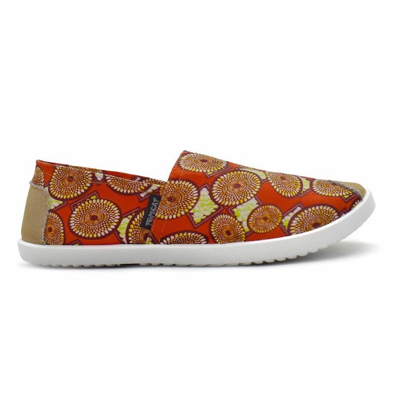 Emmy Chapisha Canvas Shoes - Multi Brick Red - Umoja Africa Kenya