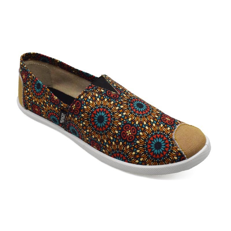 Emmy Chapisha Canvas Shoes - Multi Green - Umoja Africa