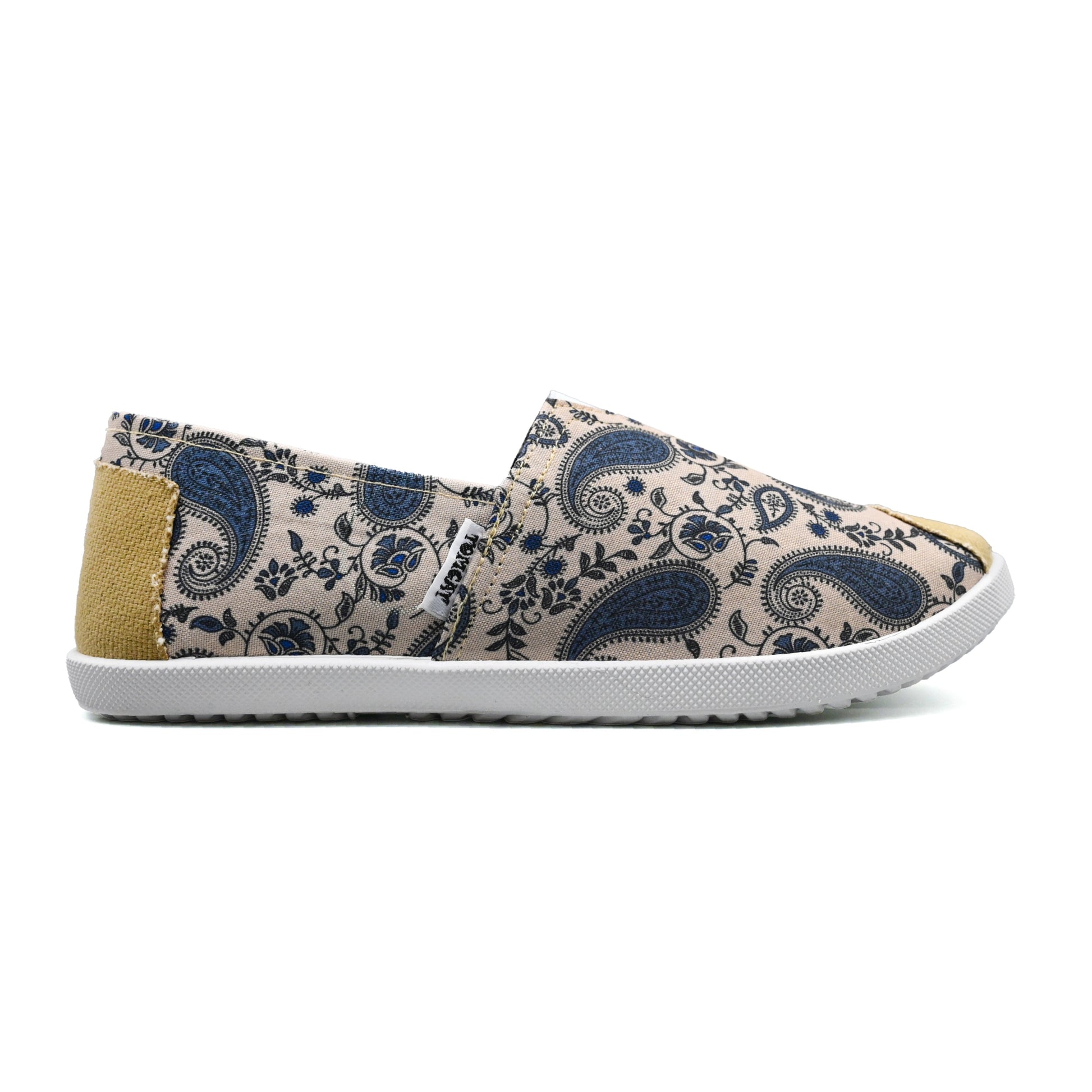 Emmy Chapisha Flowy Slip - Ons Canvas Shoes – Paisley Blue - Umoja Africa Kenya