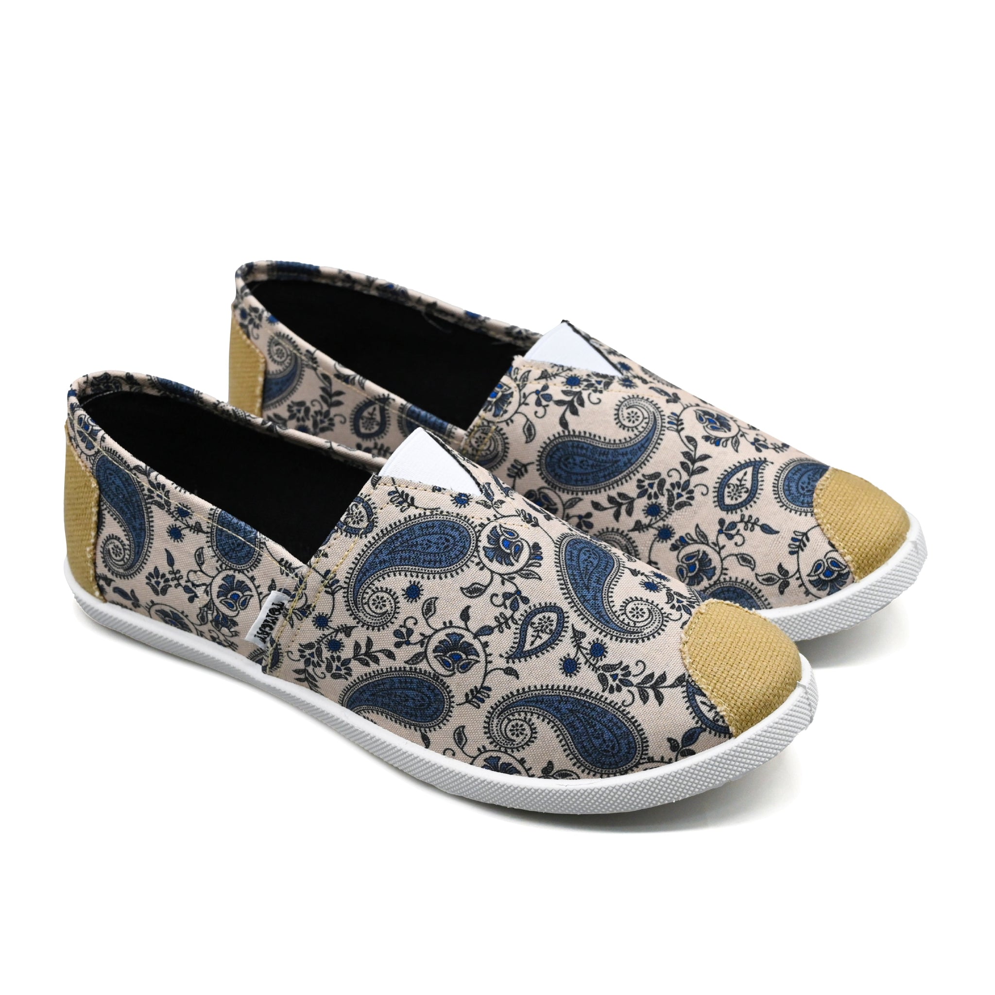 Emmy Chapisha Flowy Slip - Ons Canvas Shoes – Paisley Blue - Umoja Africa Kenya