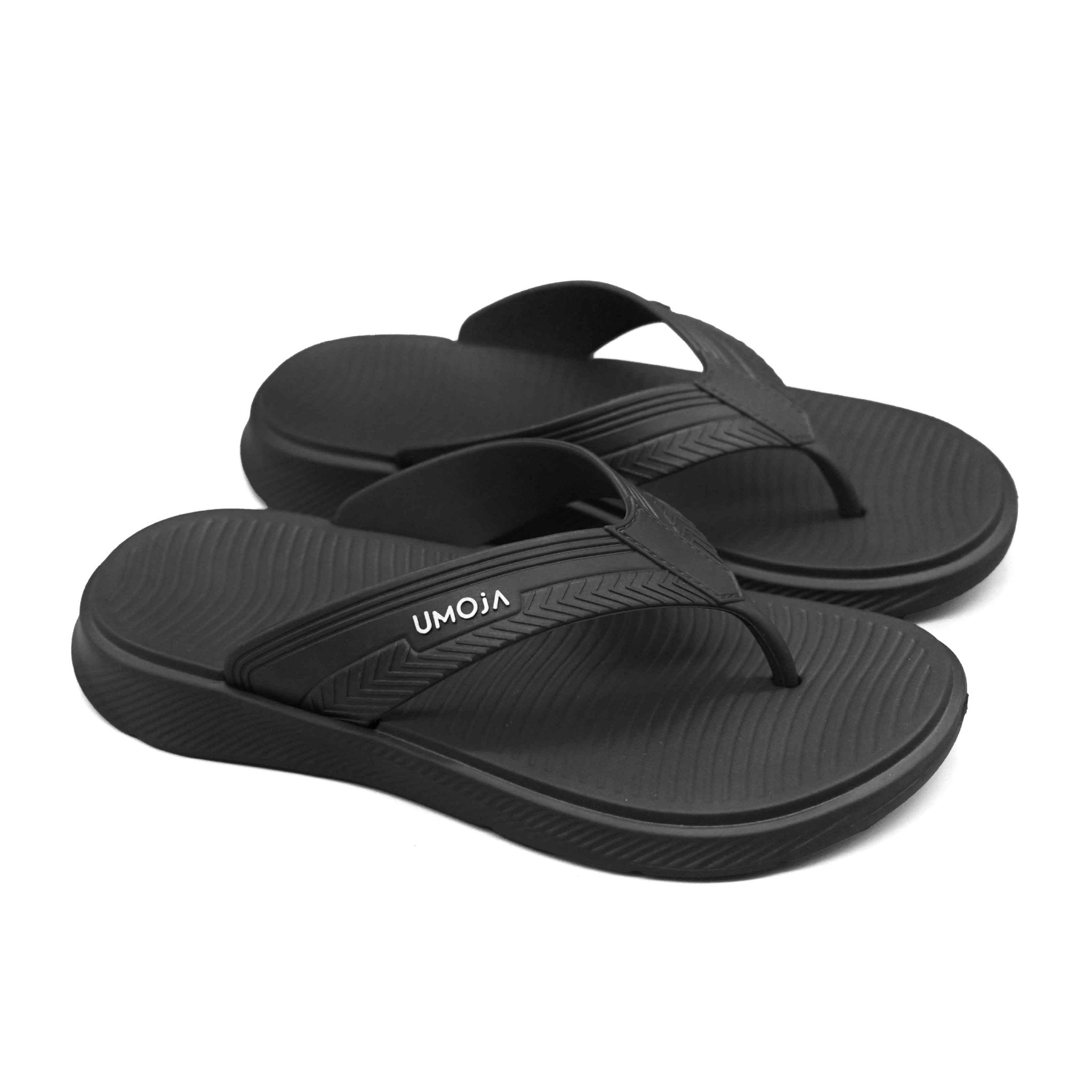 Flight Men’s Flip-Flops - Black - Umoja Africa Kenya