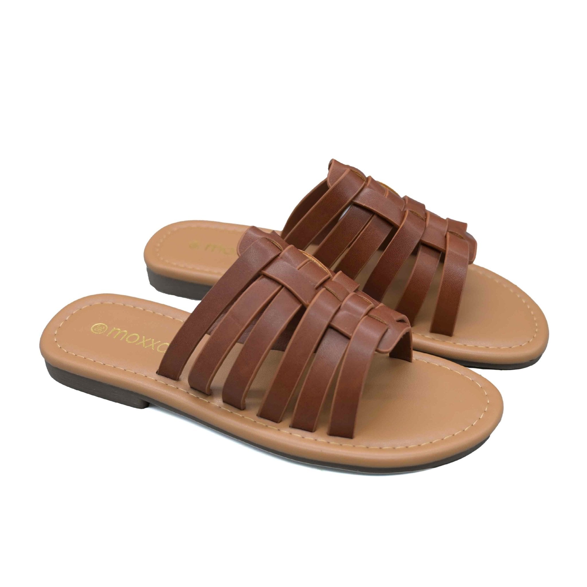Moxxa Aria Ladies’ Crisscross Sandals - Brown - Umoja Africa Kenya