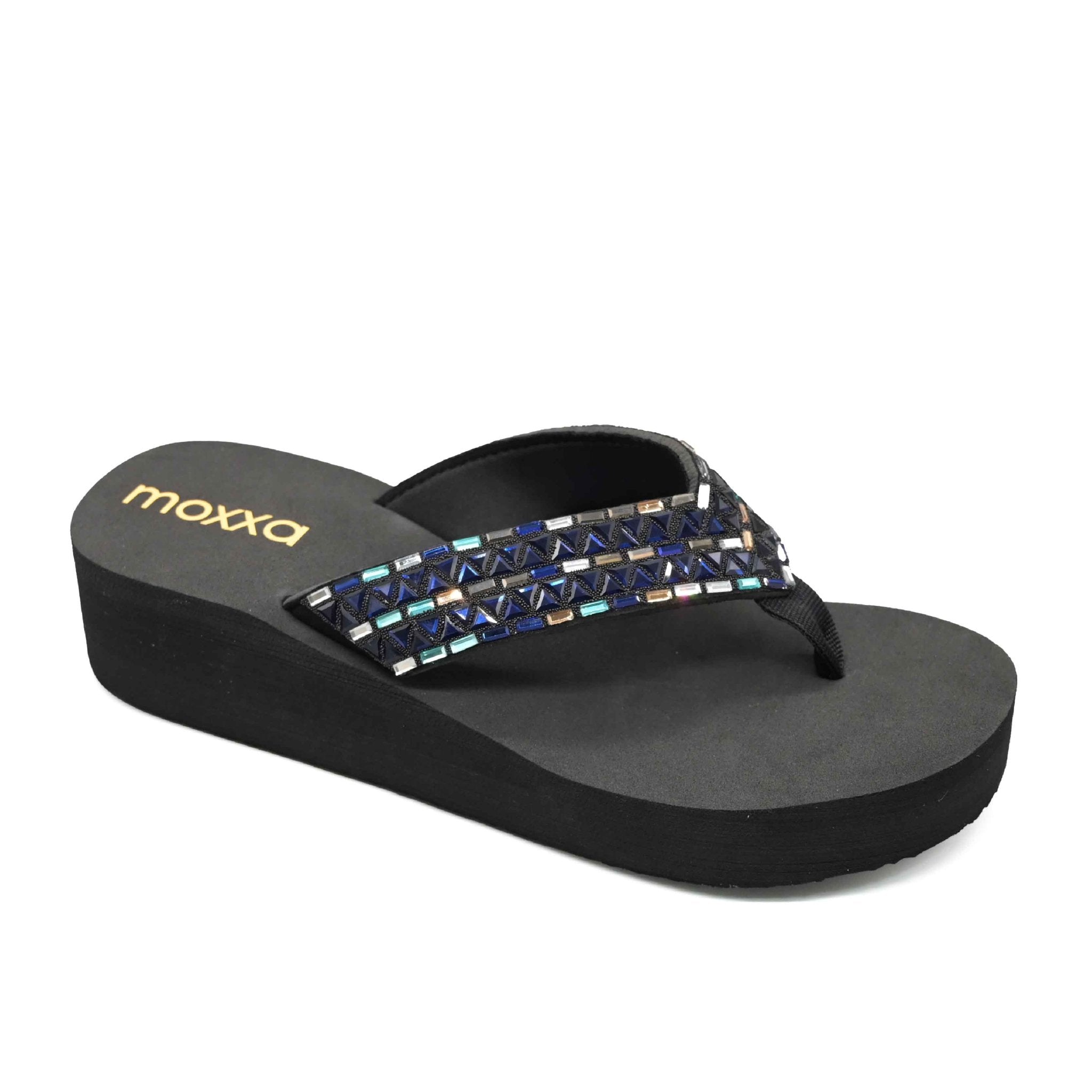 Moxxa Evita Ladies’ Wedge Sandals - Black - Umoja Africa Kenya