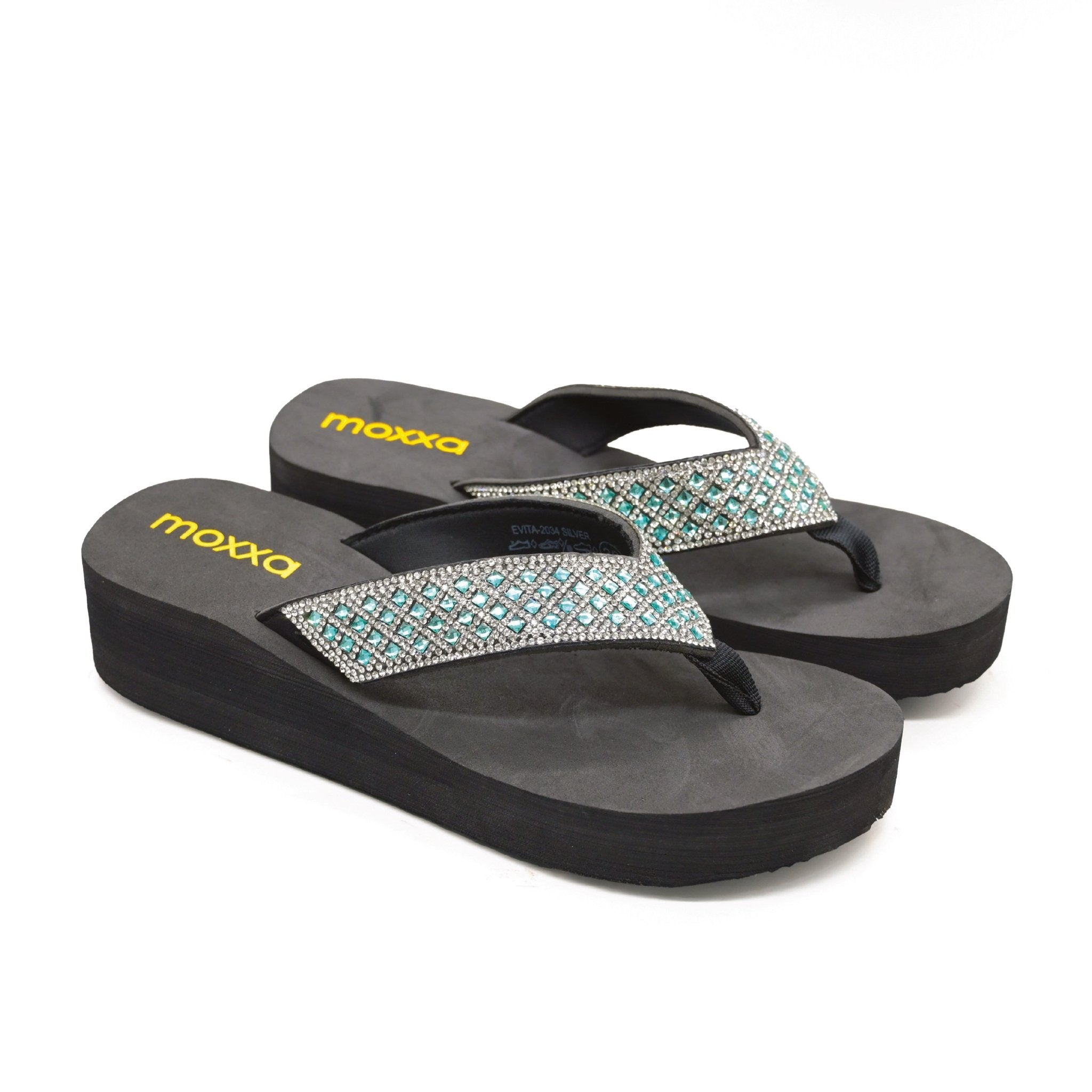 Moxxa Evita Ladies’ Wedge Sandals - Silver - Umoja Africa Kenya