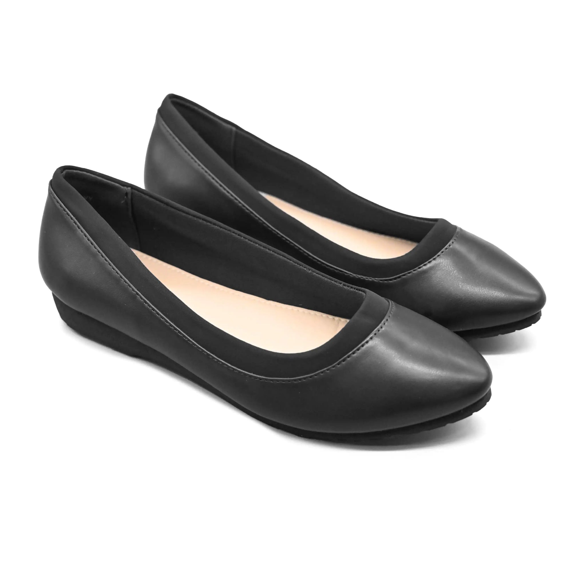Moxxa Lily – Elegant Black Leather Doll Shoes for Women Stylish