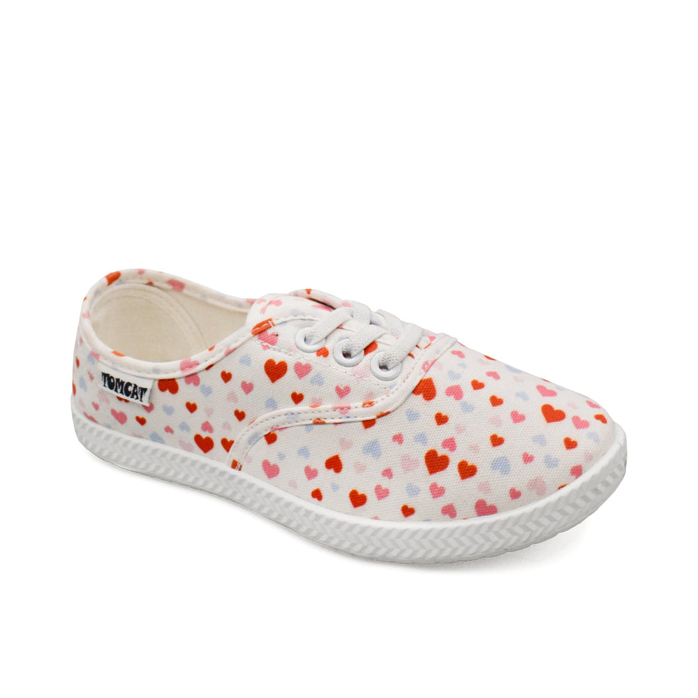 Tomcat Hearts Canvas Shoes - White - Umoja Africa