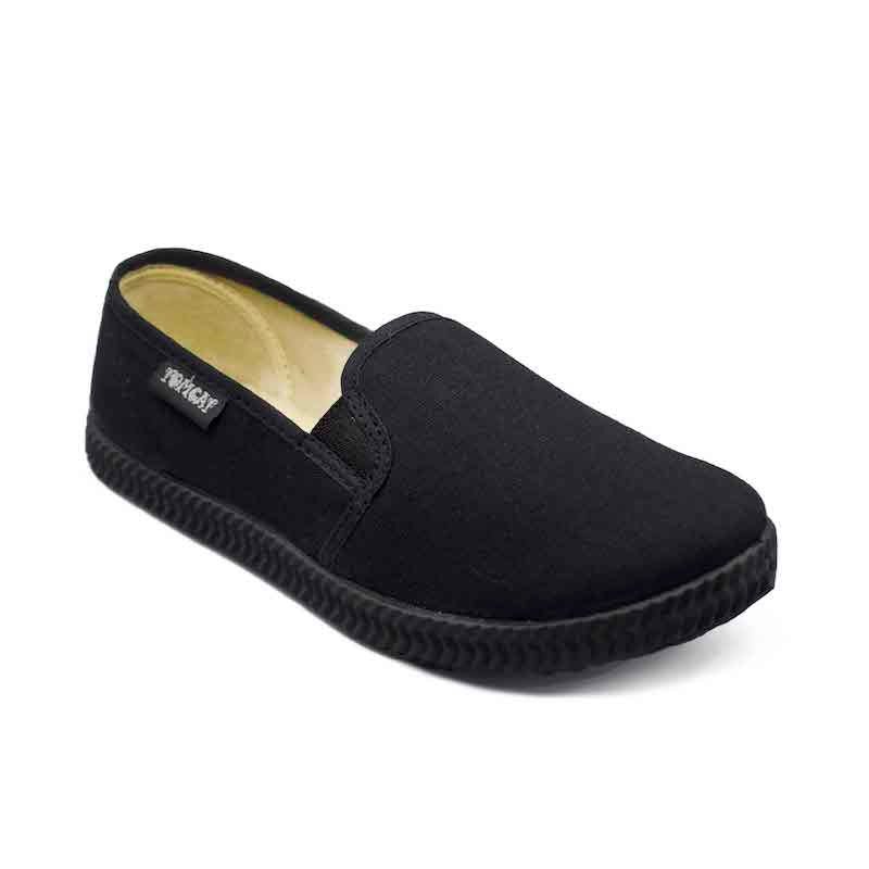 Tomcat Slip On Canvas Shoes - Black - Umoja Africa