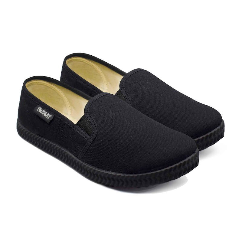 Tomcat Slip On Canvas Shoes - Black - Umoja Africa