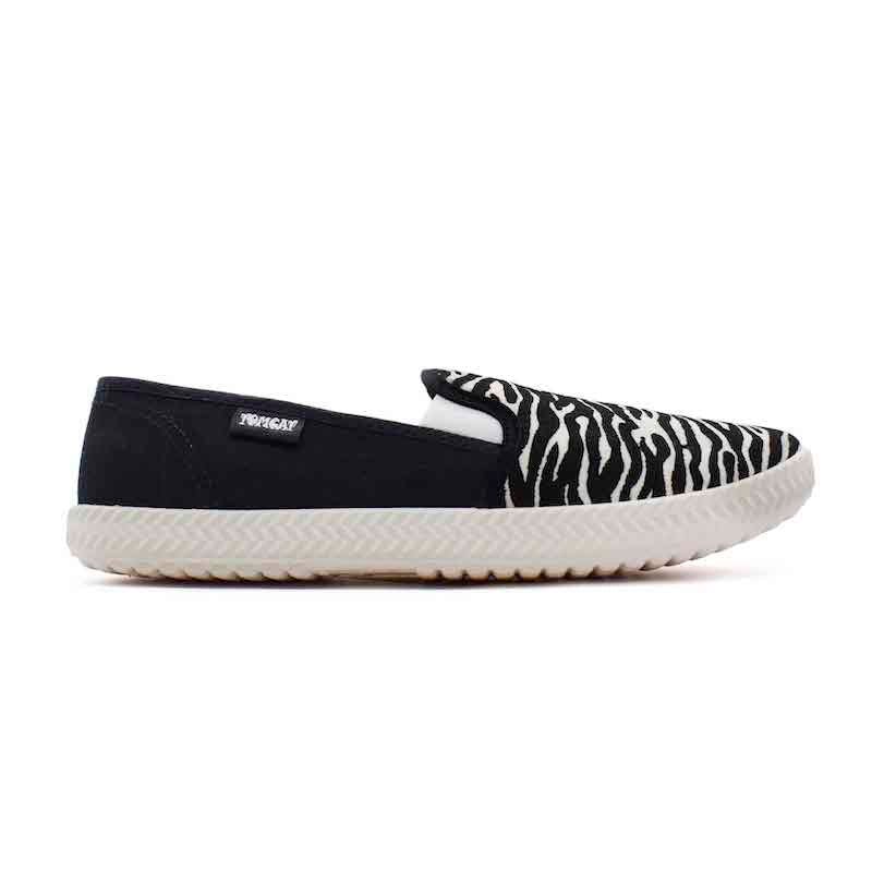 Tomcat Slip-On Canvas Shoes - Zebra - Umoja Africa