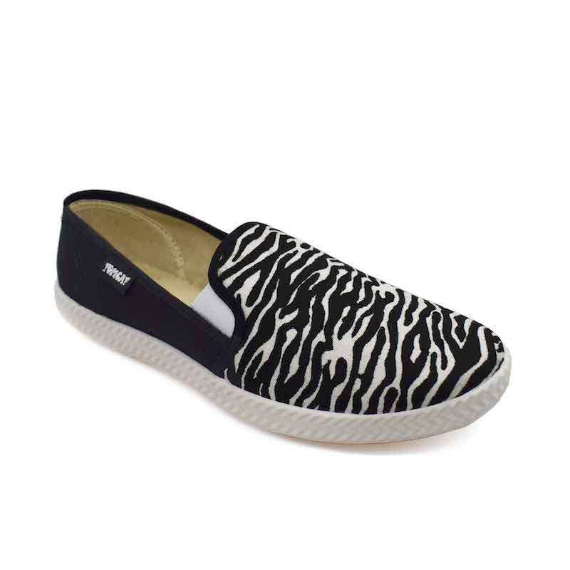 Tomcat Slip-On Canvas Shoes - Zebra - Umoja Africa