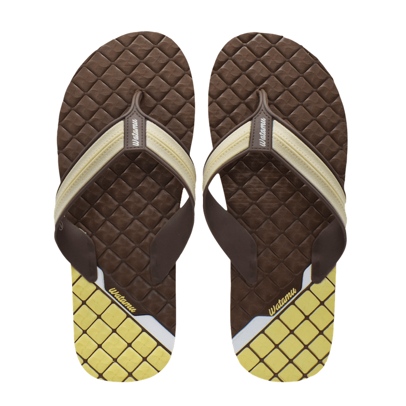 Watamu Checkers Slippers - Brown - Umoja Africa