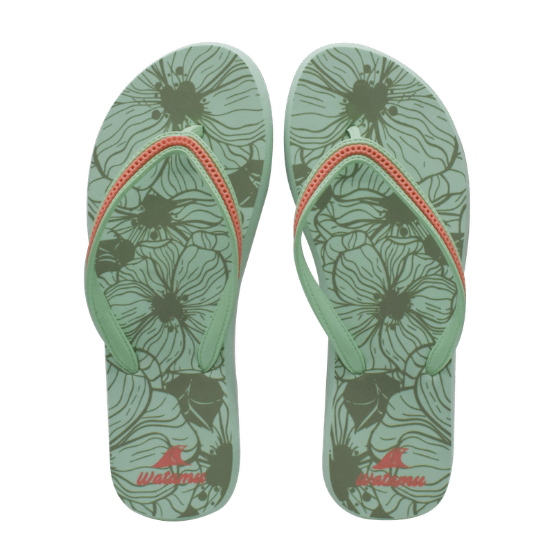 Watamu Floral Slippers - Green - Umoja Africa