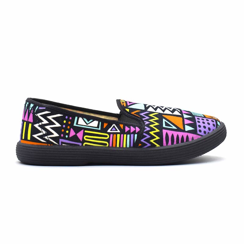 Afro Chic Canvas Shoes - Multi Tribal