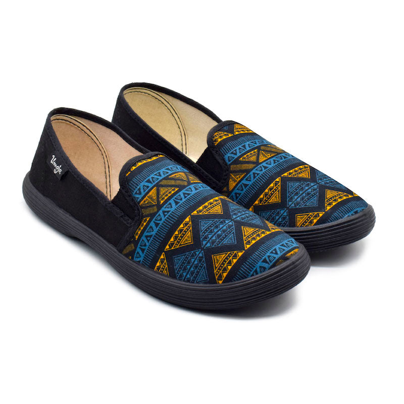 Afro Queen Canvas Shoes Black Multi Umoja Africa