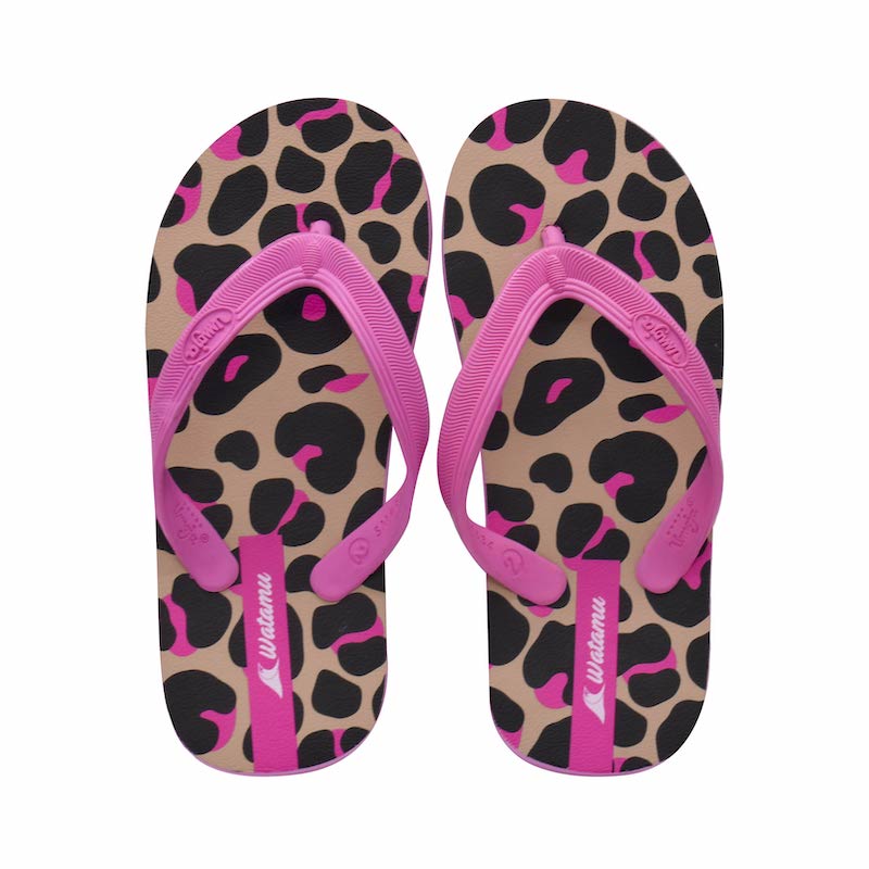 Digital Slippers Girls - Pink Leopard