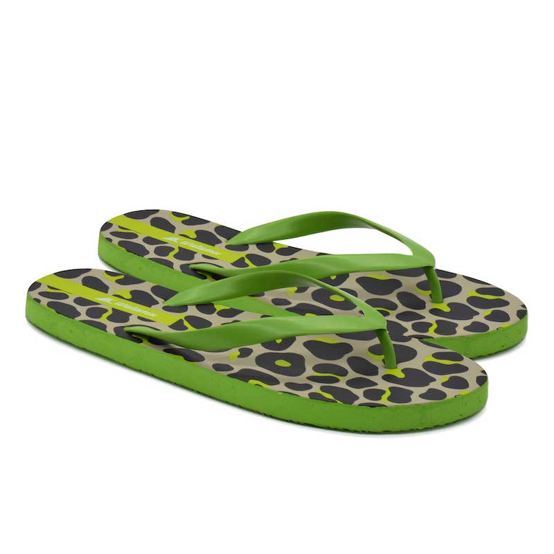 Digital Slippers Ladies - Leopard Green
