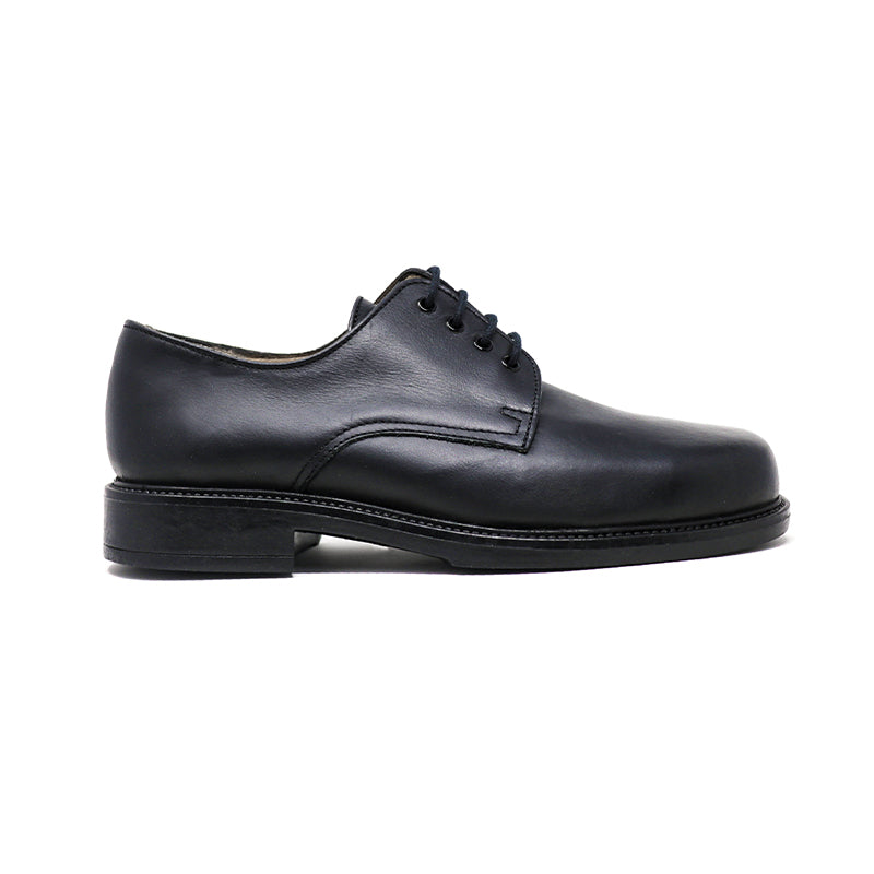 Ace Derby 1262 Officer Shoes (Matt) - Black