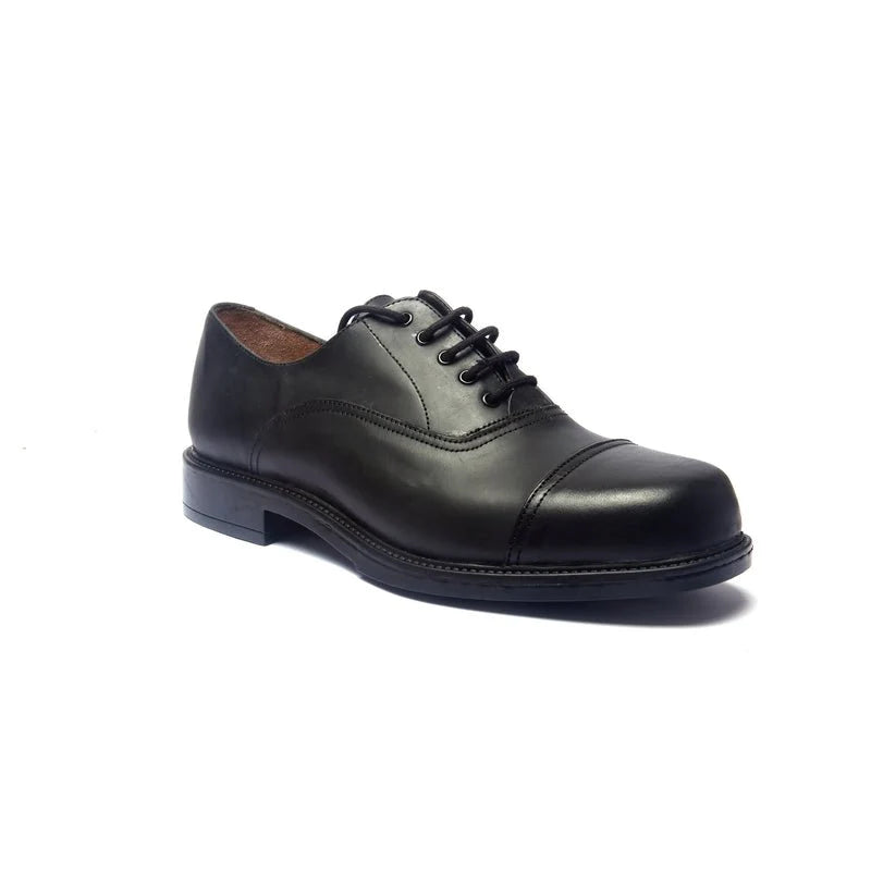 Ace Oxford 1263 Officer Shoes (Matte) - Black